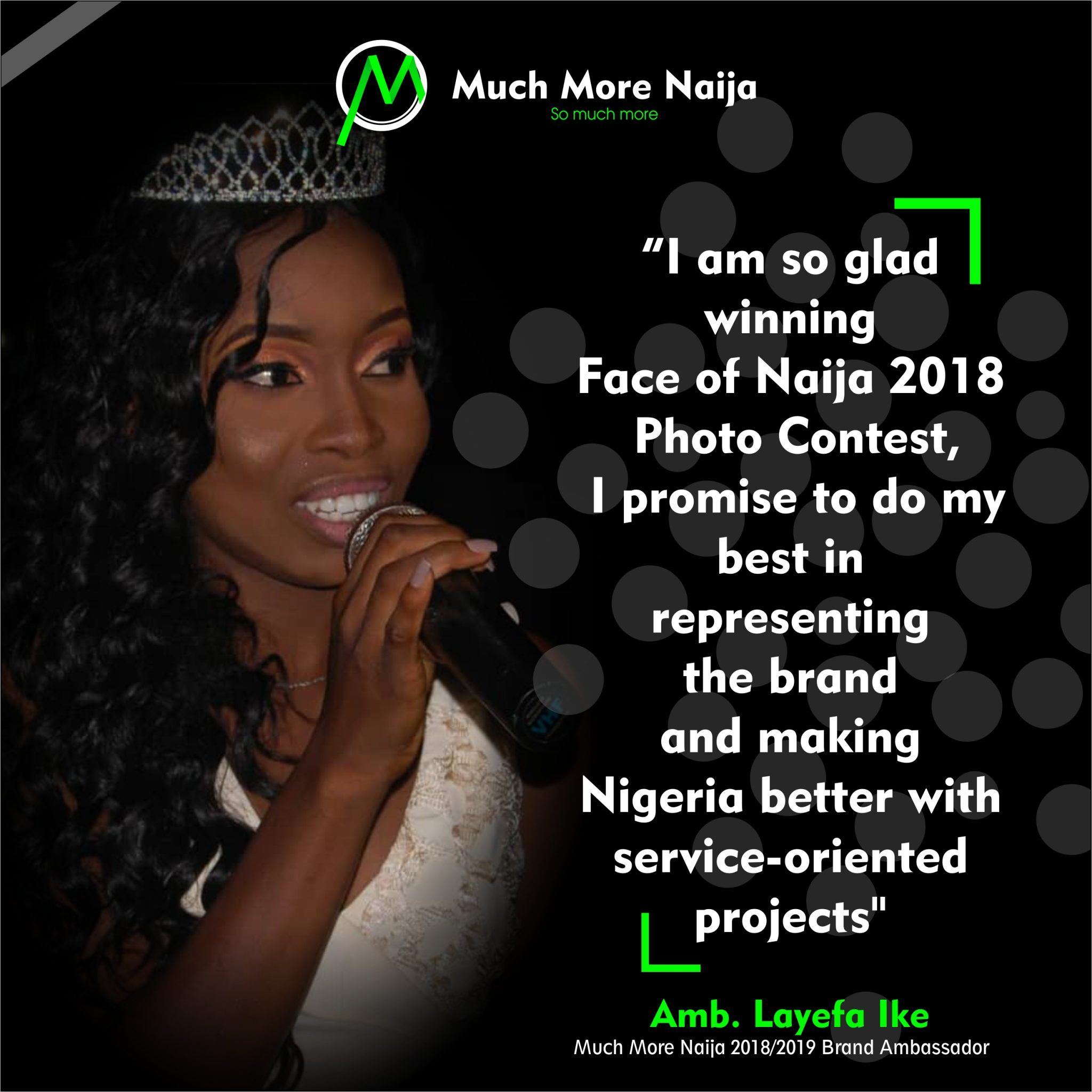Amb. Layefa Ike Face of 9ja 2018 Winner