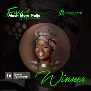 Face of More 9ja 2019 Soyoye Abisoye Temitayo