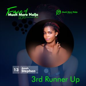 Amah Onyenaturuchi Stephen Face of More 9ja 2019 Third Runner Up