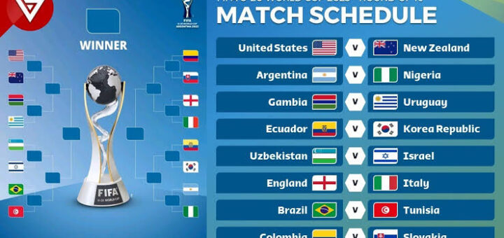 FIFA U-20 World Cup 2023 Round of 16 Fixtures Argentina VS Nigeria