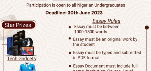 This year's NCYA features an essay writing competition with the theme "Breaking Barriers." The essay competition is open to all Nigerian undergraduates who want to showcase their writing skills and creativity in commemoration of our focus on recognizing and celebrating Nigerian youths overcoming adversity and making a difference.